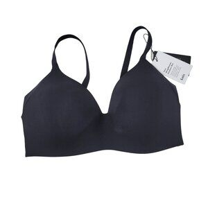 NWT Knix Womens Wingwoman Contour Bra Plunge Neck Full Coverage Black Size 7